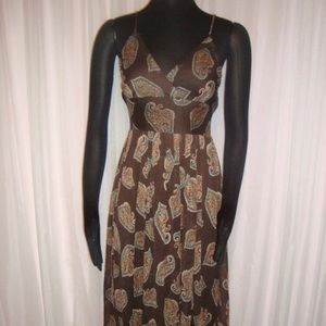 Brown Paisley Summer Dress